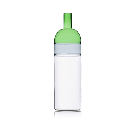 Green and grey bottle - Bouteille goulot vert